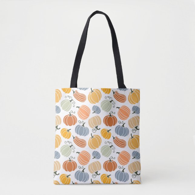 Tote Bag Citrouille coloré Motif gourd  (Devant)