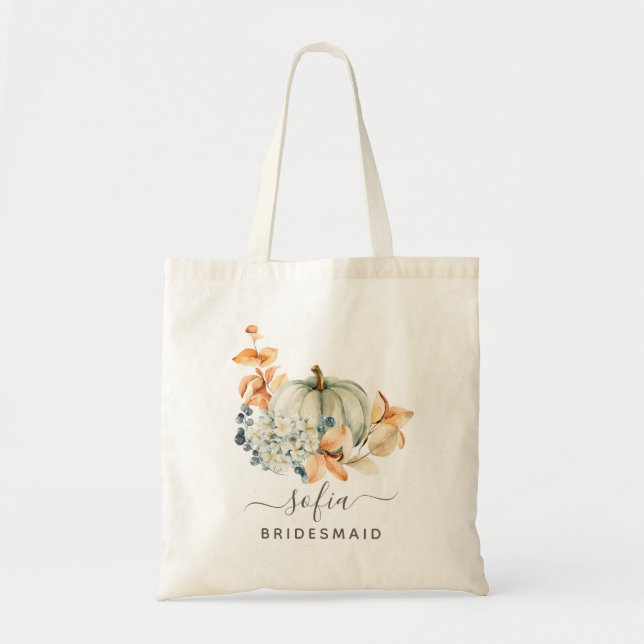 Tote Bag Citrouille d'automne Bridesmaid Mariage Fourre-tou (Devant)