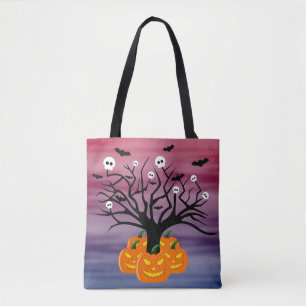 Tote Bag Citrouille d'Halloween Jack o’ Lanterne Dead Tree