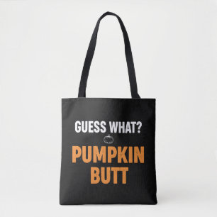 Tote Bag Citrouille drôle de fesses design Halloween