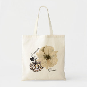 Tote Bag Citrouille Fleur