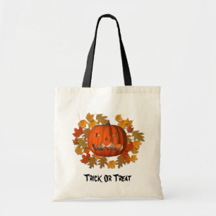 Tote Bag Citrouille Jack-o'-lantern Halloween Cute