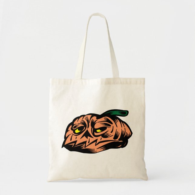 Tote Bag Citrouille Jack-o-lanterne déconnecté (Devant)
