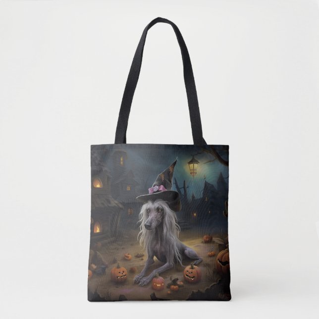 Tote Bag Citrouilles chinois arrêtés Halloween effrayant (Devant)