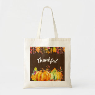 Tote Bag Citrouilles de récolte et feuilles d'automne front