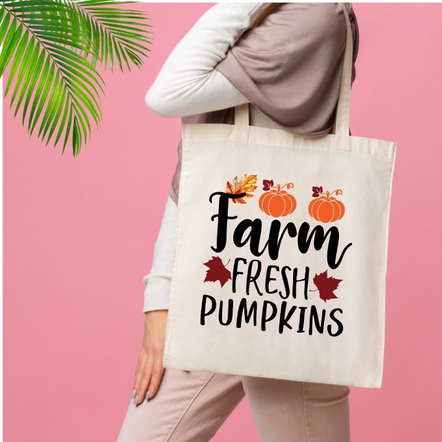 Tote Bag Citrouilles frais - Automne (Créateur téléchargé)