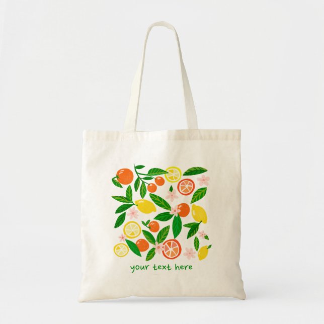 Tote Bag Citrus Celebration sur mesure Épicerie Farmers Mar (Devant)