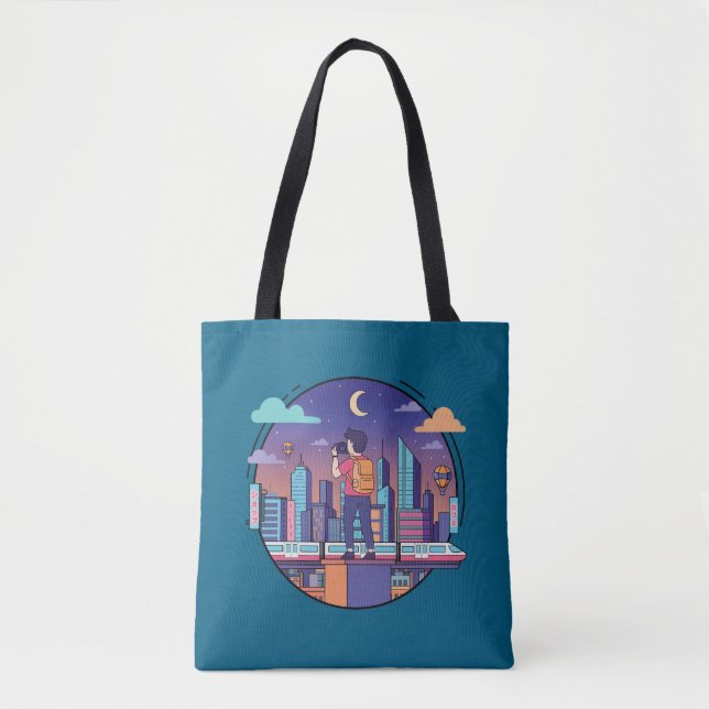 Tote Bag City Night Traveler (Devant)