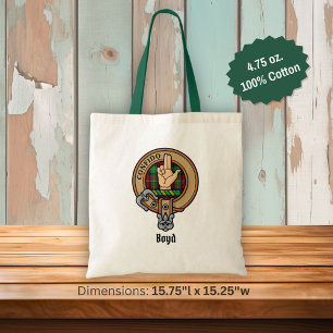 Tote Bag Clan Boyd Crest sur Tartan