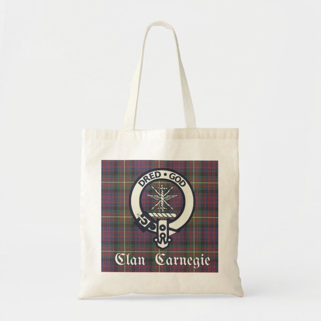 Tote Bag Clan Carnegie Crest Tartan (Devant)