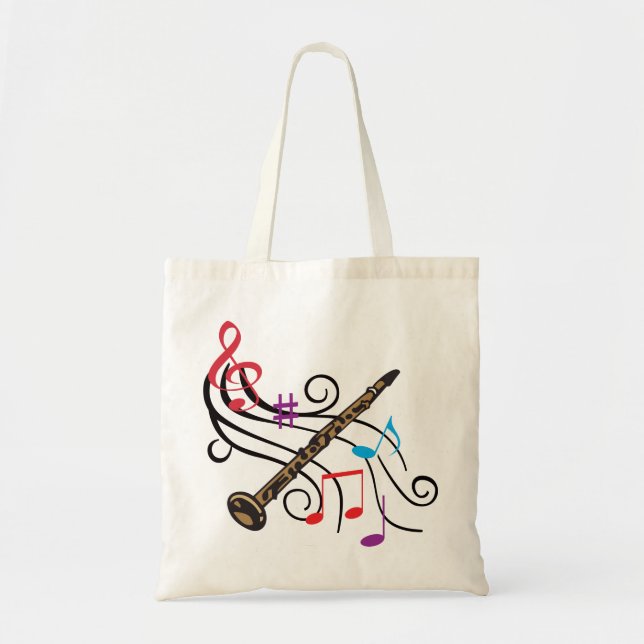 Tote Bag Clarinet Avec Musique (Devant)