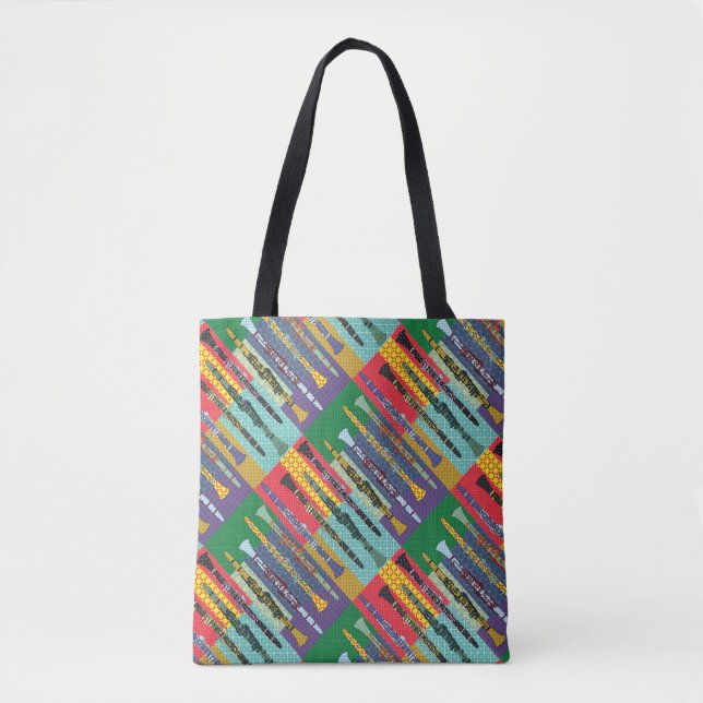 Tote Bag Clarinets à motifs (Devant)