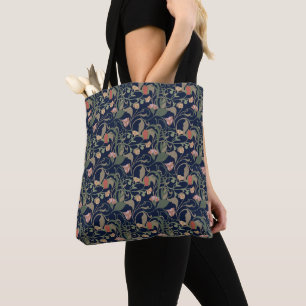 Tote Bag Classic Bleu Art Nouveau Motif Floral