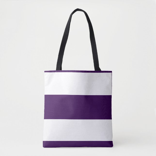 Tote Bag Classic Pastel Purple +  White Stripes (Devant)