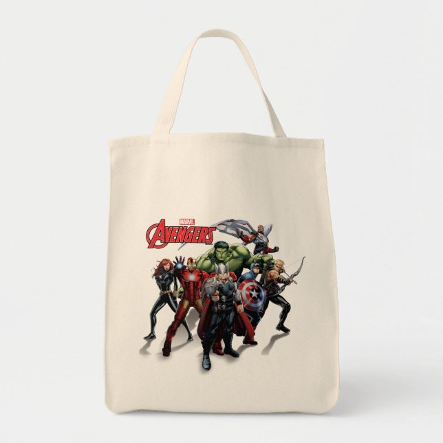 Tote Bag Classique Avengers | Thor Leading Avengers (Devant)