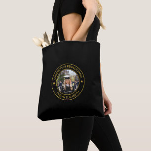 Tote Bag Classique Rond Diplômé Écriture Moderne Moyenne No