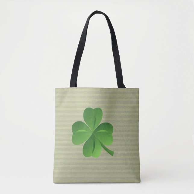 Tote Bag Classique tendance irlandais Lucky Shamrock (Devant)