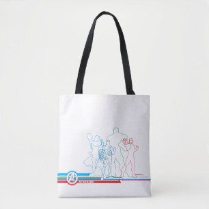 Tote Bag Classiques des Avengers Rétro Ligne artistique C