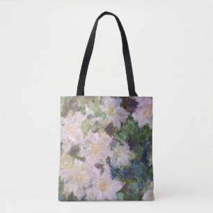 Tote Bag Claude Monet - Clematis blanc
