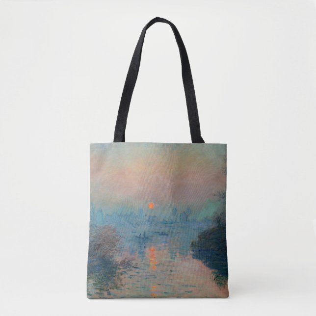 Tote Bag Claude Monet - Coucher de soleil sur la Seine à La (Devant)