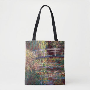 Tote Bag Claude Monet - Eau Lily étang, Harmonie rose
