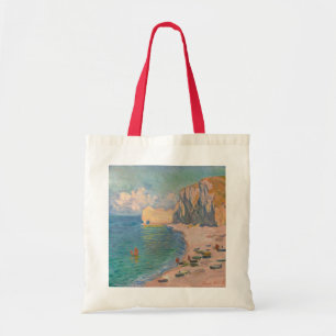 Tote Bag Claude Monet - Etretat : Plage et Falaise d'Amont