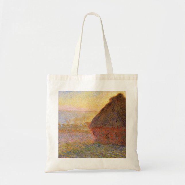 Tote Bag Claude Monet Impressionniste Peinture Graystaks I (Devant)