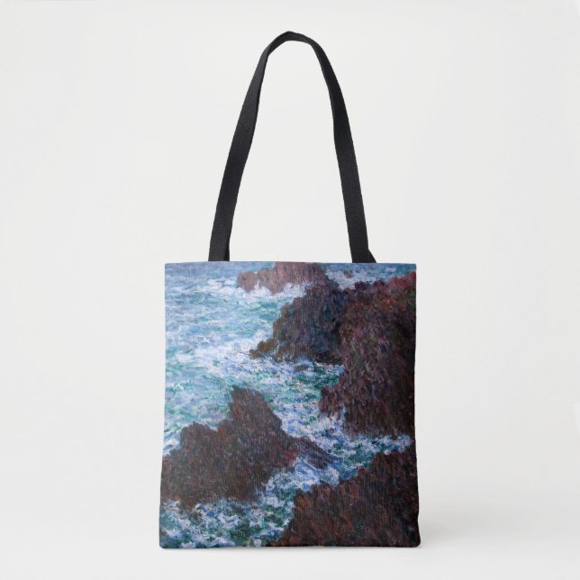 Tote Bag Claude Monet - Les Rochers à Belle-Ile, Côte sauva (Devant)