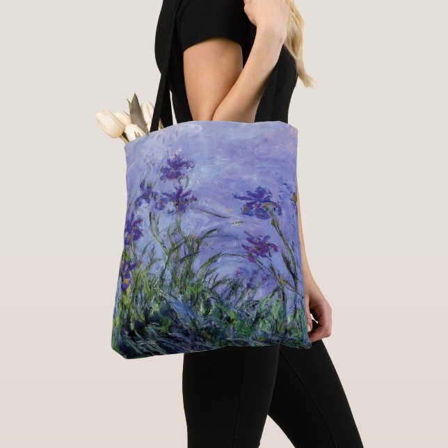 Tote Bag Claude Monet Lilac Irises (De près)