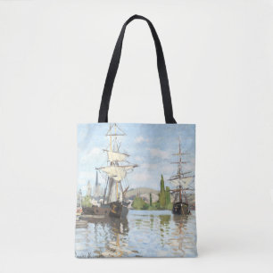 Tote Bag Claude Monet. Navires à cheval sur la Seine à Roue