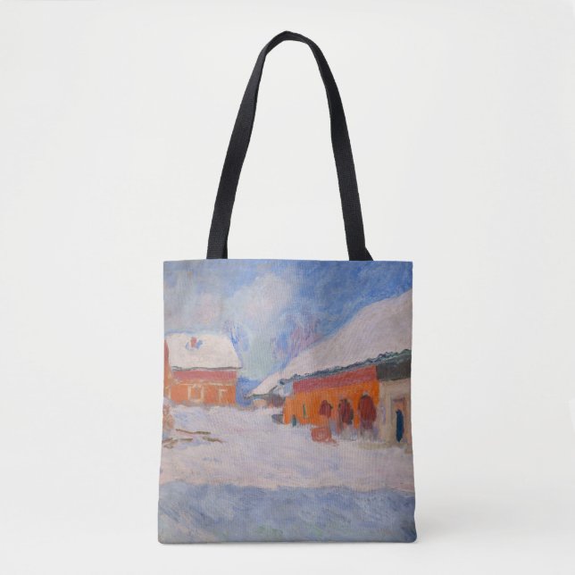 Tote Bag Claude Monet - Norvège, Maisons rouges à Bjornegaa (Devant)