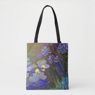 Tote Bag Claude Monet Nymphéas Agapanthes