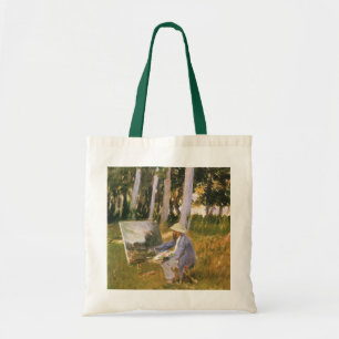 Tote Bag Claude Monet peignant, Bordure d'un bois par Sarge