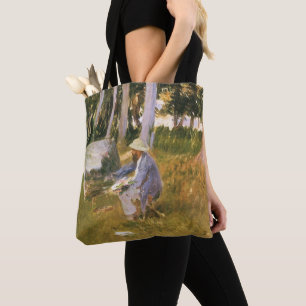 Tote Bag Claude Monet peignant, bordure d'un bois par Sarge