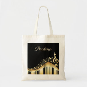 Tote Bag Clavier de musique monogramme