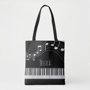 Tote Bag Clavier de piano et notes musicales