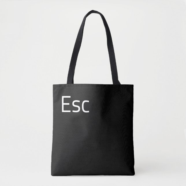 Tote Bag Clé d'ordinateur Esc (Échap) (Devant)