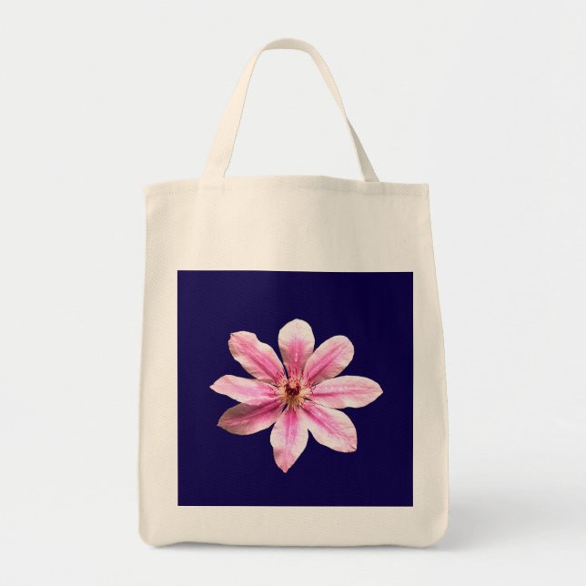 Tote Bag Clematis Nelly Moser (Devant)