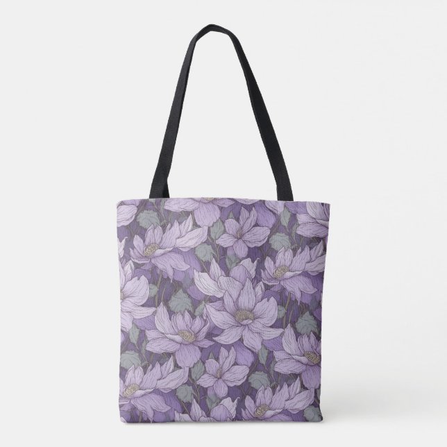 Tote Bag Clematis violet pâle Motif (Dos)