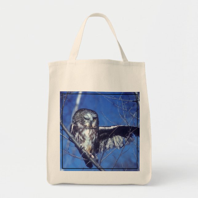 Tote Bag Cligner de l'oeil le hibou (Devant)
