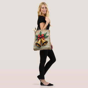Tote Bag Cloches de Noël sur une partition,