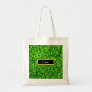 Tote Bag Cloches vertes avec cadre à huile d'or FAUX