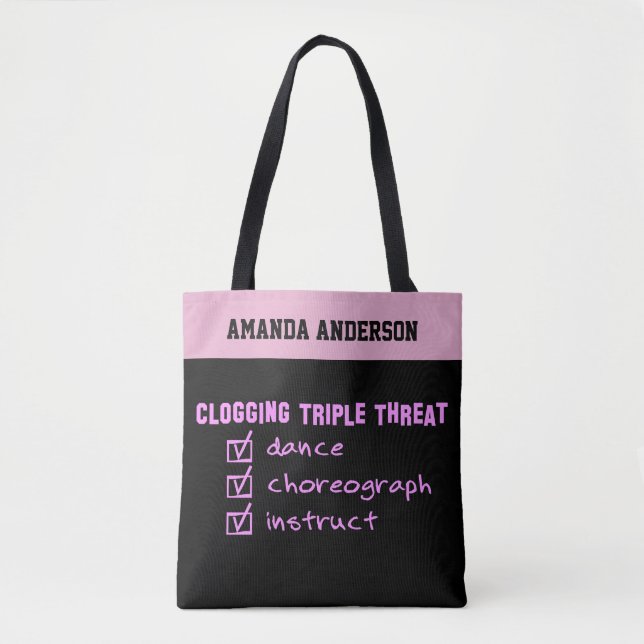 Tote Bag Clogging Triple Threat Dance Chorégraphe instructe (Devant)