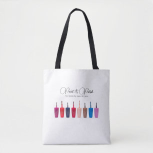 Tote Bag Clou Polonais Couleur Ensemble Salon à ongles