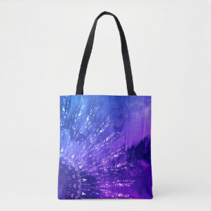 Tote Bag Clouds Mandala bleu violet Boho Bohemian