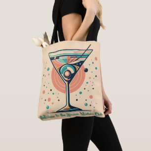 Tote Bag Club Atomic Martini Rétro Futuriste Espace Age
