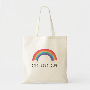 Tote Bag club d'amour personnel avec adorable arc-en-ciel