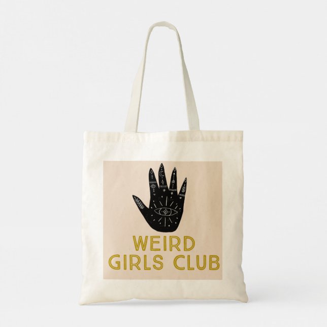 Tote Bag Club de fille bizarre (Dos)