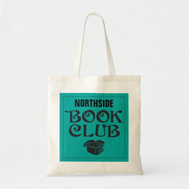 Tote Bag Club de lecture avec le nom fait sur commande dans (Devant)
