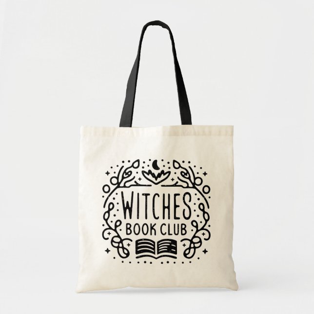Tote Bag Club des amateurs de livres sorcière académique es (Devant)